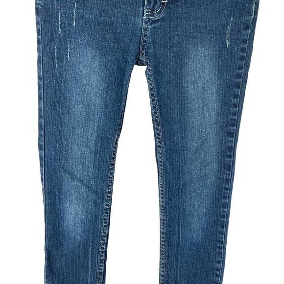 Vigoss Girls Skinny Jeans Embellished Bling Crystal Flap Pockets Distressed 14 S - Picture 13 of 16